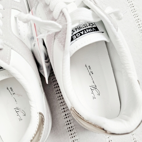 Vintage Havana Perforated Low Top Lace Up Platform Sneakers Shoes Becky Rare 8.5 - Picture 9 of 16